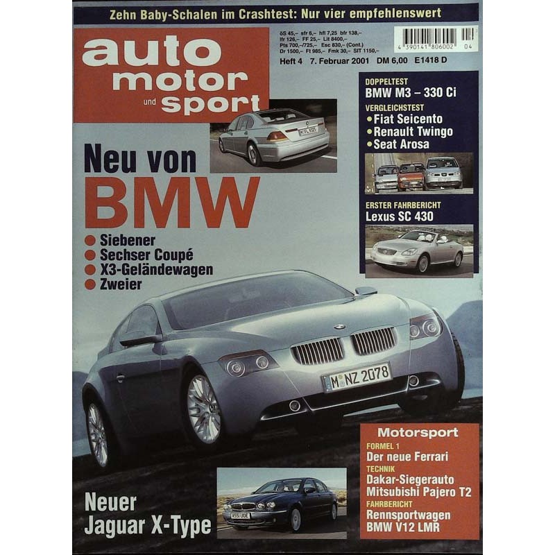 auto motor & sport Heft 4 / 7 Februar 2001 - Neu von BMW