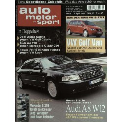 auto motor & sport Heft 8 / 4 April 2001 - Audi A8 W12