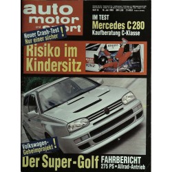 auto motor & sport Heft 15 / 16 Juli 1993 - Der Super Golf