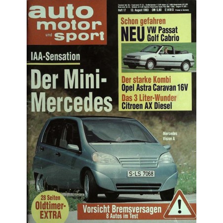 auto motor & sport Heft 17 / 13 August 1993 - Mini Mercedes