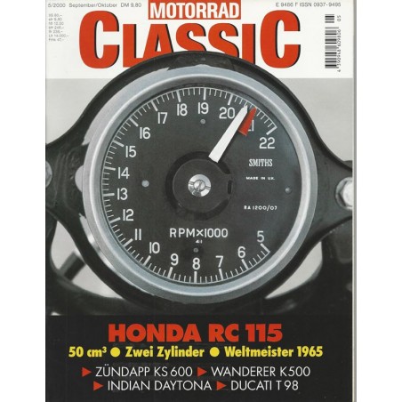 Motorrad Classic 5/00 - Sep/Okt 2000 - Honda RC 115