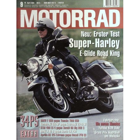 Das Motorrad Nr.9 / 16 April 1994 - Super Harley E-Glide Road King