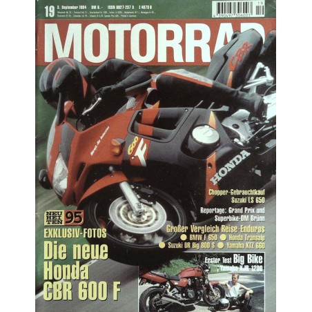 Das Motorrad Nr.19 / 3 September 1994 - Honda CBR 600 F