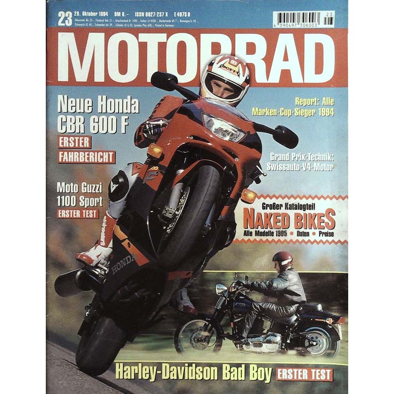 Das Motorrad Nr.23 / 29 Oktober 1994 - Neue Honda CBR 600 F