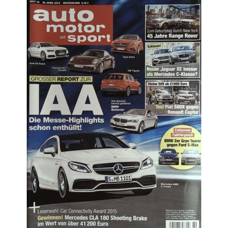 auto motor & sport Heft 10 / 30 April 2015 - Report zur IAA
