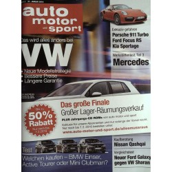 auto motor & sport Heft 3 / 21 Januar 2016 - Vokswagen VW