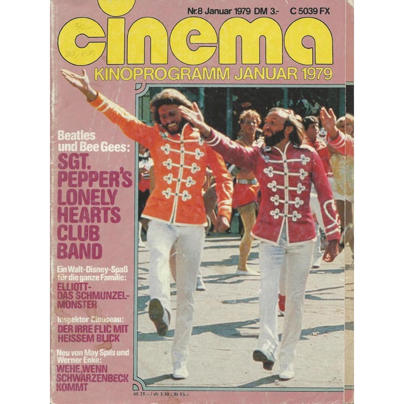 CINEMA 8/79 Januar 1979 - Beatles &  Bee Gees