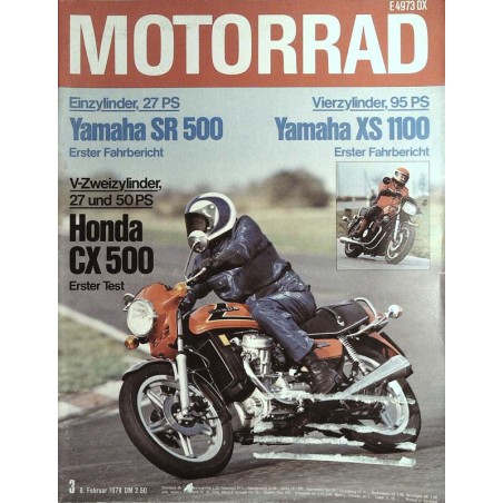 Das Motorrad Nr.3 / 8 Februar 1978 - Honda CX 500