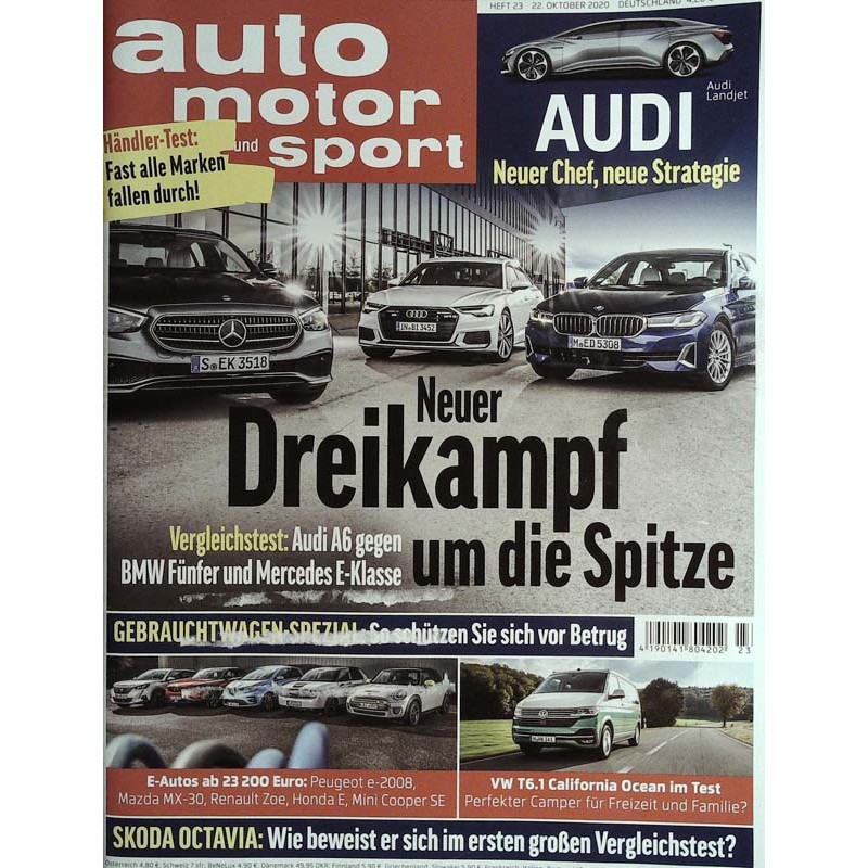 auto motor & sport Heft 23 / 22 Oktober 2020 - Neuer Dreikampf