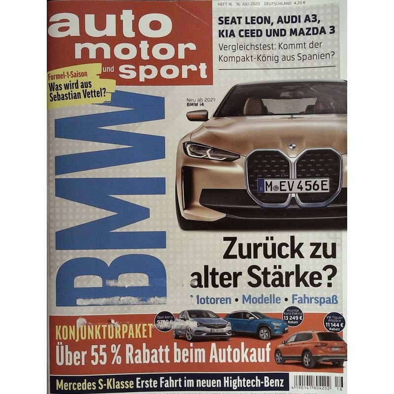 auto motor & sport Heft 16 / 16 Juli 2020 - BMW zurück