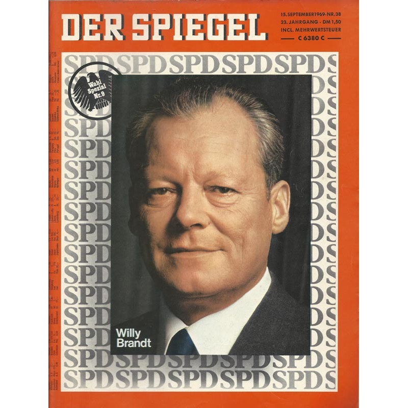 Der Spiegel Nr.38 / 15 September 1969 - Willy Brandt