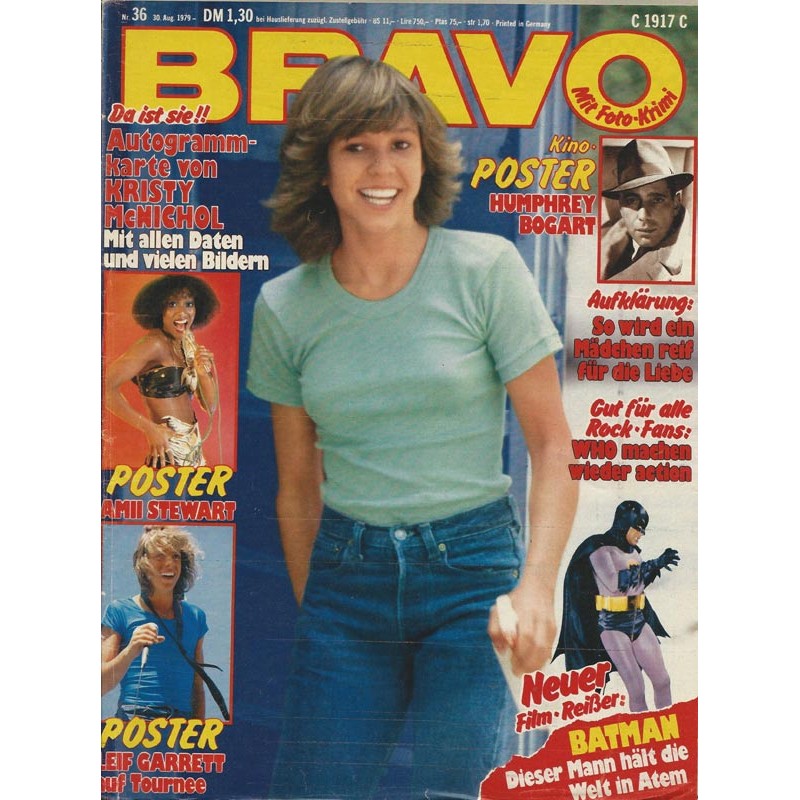 BRAVO Nr.36 / 30 August 1979 - Kristy McNichol Zeitschrift.