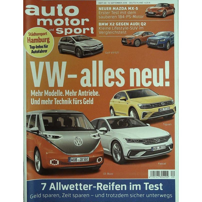 auto motor & sport Heft 20 / 13 September 2018 - VW alles neu!