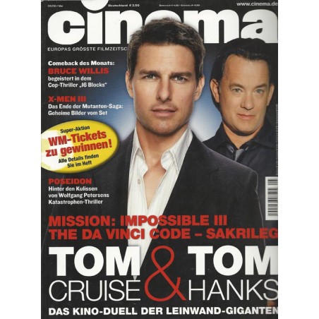 CINEMA 5/06 Mai 2006 - Tom Cruise & Tom Hanks