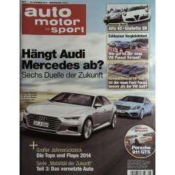 auto motor & sport Heft 1 / 24 Dezember 2014 - Audi vs. Mercedes