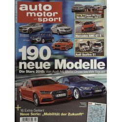 auto motor & sport Heft 25 / 27 November 2014 - 190 neue Modelle