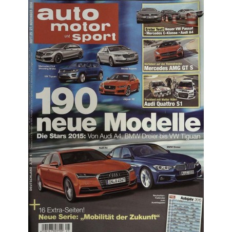 auto motor & sport Heft 25 / 27 November 2014 - 190 neue Modelle