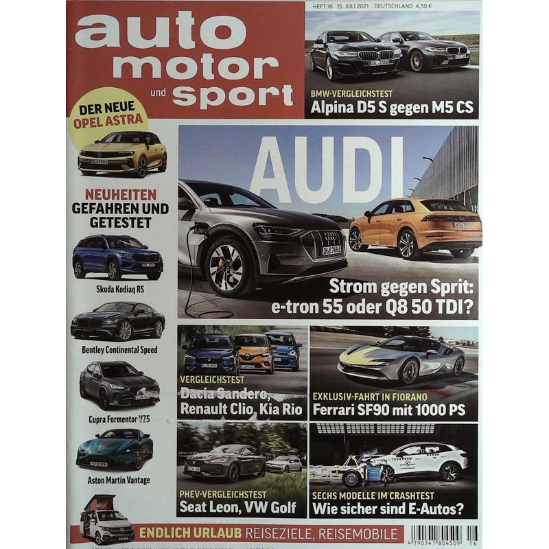 auto motor & sport Heft 16 / 15 Juli 2021 - Audi e-tron oder TDI?