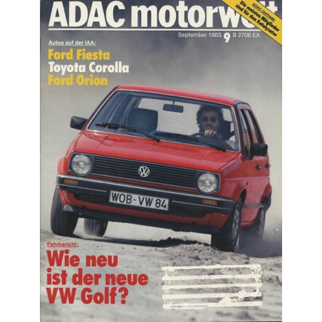 ADAC Motorwelt Heft.9 / September 1983 - Wie neu ist der neue Golf?