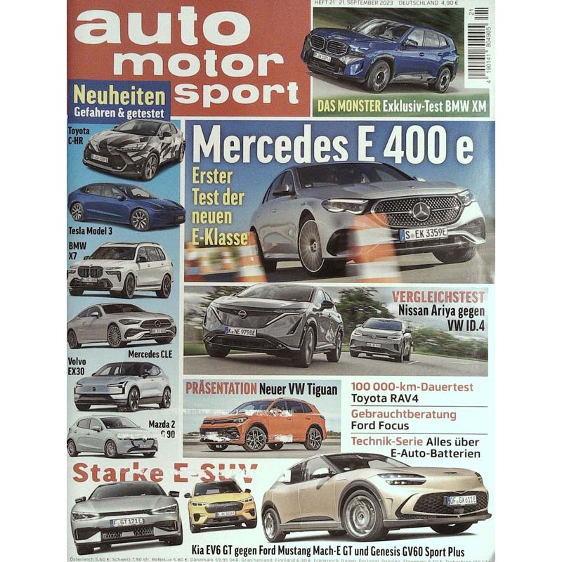 auto motor & sport Heft 21 / 21 September 2023 - Mercedes E 400 e