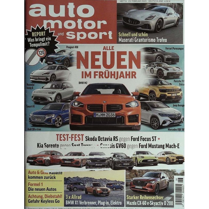 auto motor & sport Heft 6 / 23 Februar 2023 - Alle Neuen im Frühjahr