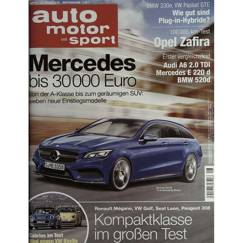 auto motor & sport Heft 8 / 31 März 2016 - Mercedes CLA