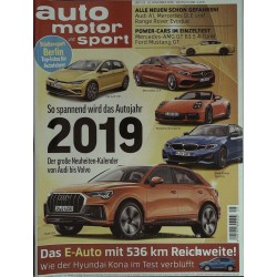 auto motor & sport Heft 25 / 22 November 2018 - Autojahr 2019