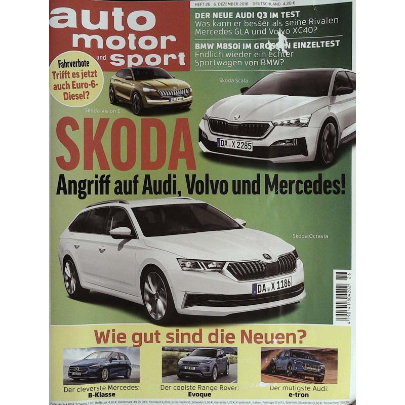 auto motor & sport Heft 26 / 6 Dezember 2018 - Skoda