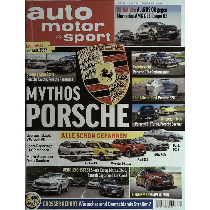auto motor & sport Heft 13 / 2 Juni 2022 - Mythos Porsche