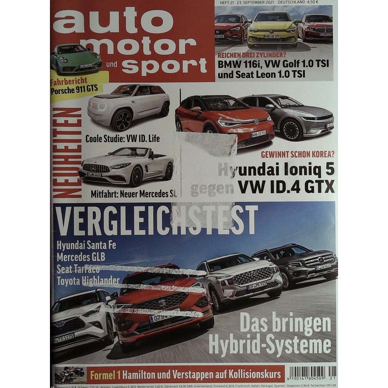 auto motor & sport Heft 21 / 23 September 2021 - Vergleichstest
