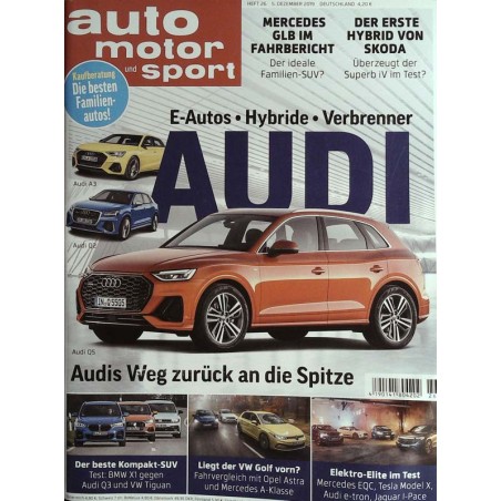 auto motor & sport Heft 26 / 5 Dezember 2019 - Audi Q5, A3, Q2