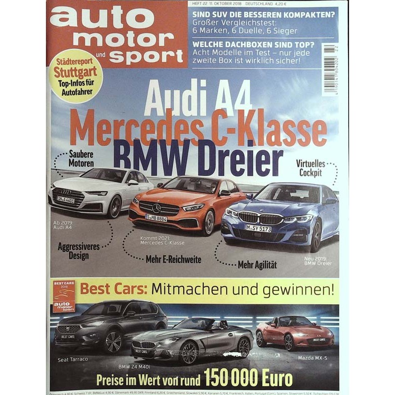 auto motor & sport Heft 22 / 11 Oktober 2018 - Neue Mittelklasse