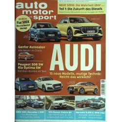 auto motor & sport Heft 6 / 28 Februar 2019 - Audis neue Modelle