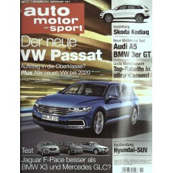 auto motor & sport Heft 19 / 1 September 2016 - Neuer VW Passat