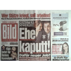 Bild Zeitung Dienstag, 14 November 2023 - Ehe kaputt!