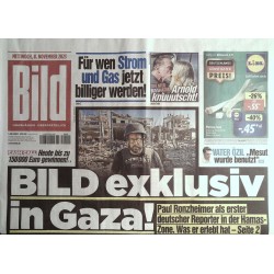 Bild Zeitung Mittwoch, 8 November 2023 - Exklusiv in Gaza