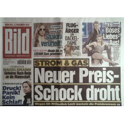 Bild Zeitung Dienstag, 21 November 2023 - Neuer Preis-Schock