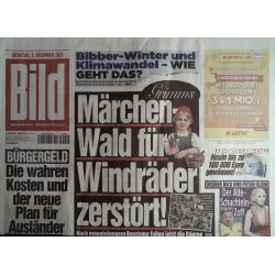 Bild Zeitung Dienstag, 5 Dezember 2023 - Grimms Märchenwald