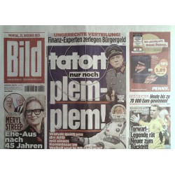 Bild Zeitung Montag, 23 Oktober 2023 - Tatort nur noch plemplem!