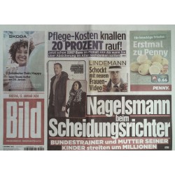 Bild Zeitung Freitag, 12 Januar 2024 - Nagelsmann Scheidungsrichter
