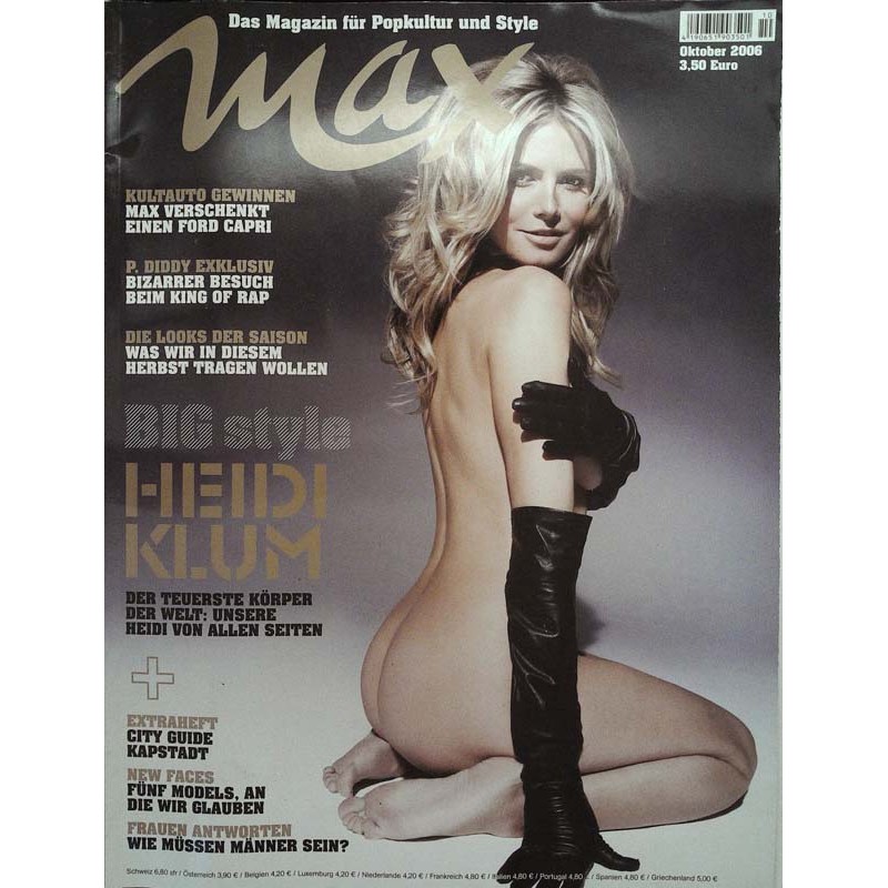Max Magazin Nr.10 / Oktober 2006 - Big Style Heidi Klum
