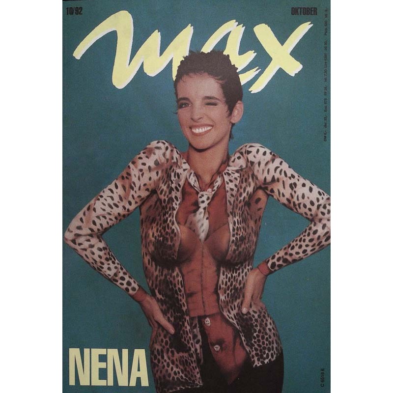 Max Magazin Nr.10 / Oktober 1992 - Nena
