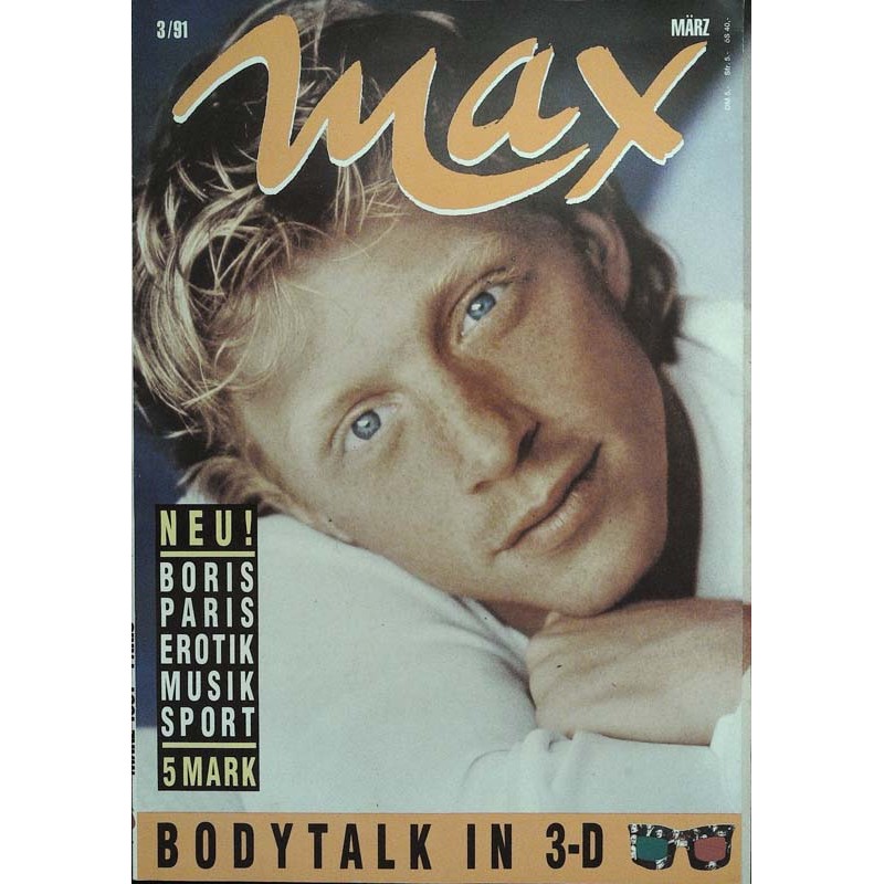 Max Magazin Nr.3 / März 1991 - Boris Becker