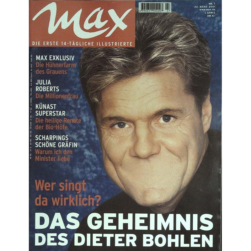 Max Magazin Nr.7 / 22 März 2001 - Das Geheimnis des Dieter Bohlen