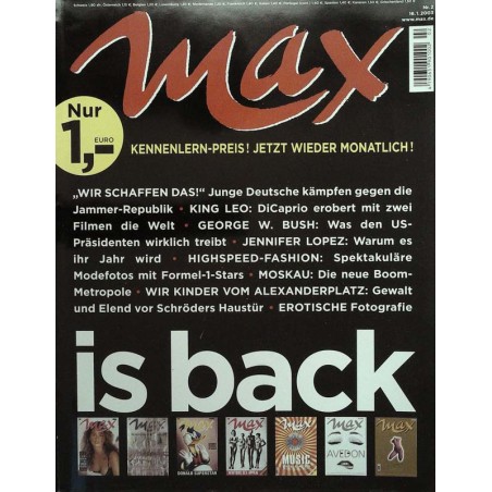 Max Magazin Nr.2 / 16 Januar 2003 - Max is back!