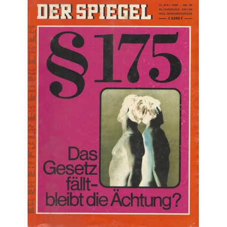Der Spiegel Nr.20 / 12 Mai 1969 - §175 Das Gesetz fällt