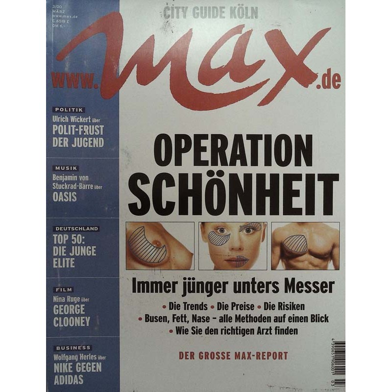 Max Magazin Nr.3 / März 2000 - Operation Schönheit