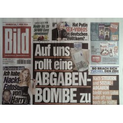 Bild Zeitung Donnerstag, 7 März 2024 - Abgaben Bombe