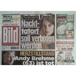 Bild Zeitung Mittwoch, 21 Februar 2024 - Nastassja Kinski