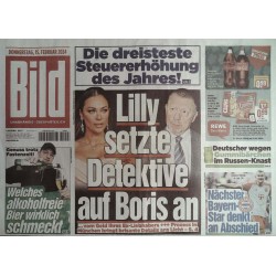 Bild Zeitung Donnerstag, 15 Februar 2024 - Lilly und Boris